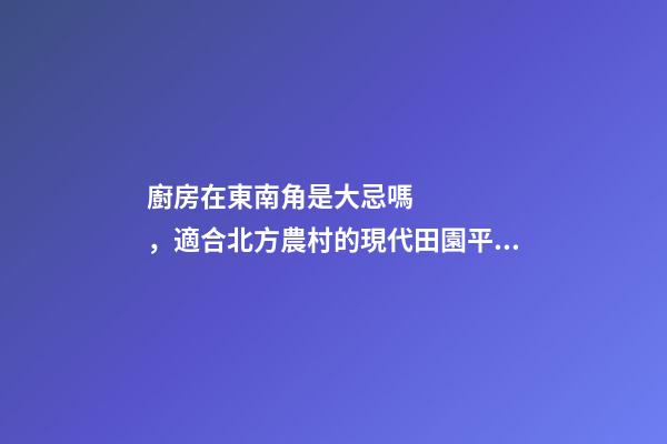 廚房在東南角是大忌嗎，適合北方農村的現代田園平方小院